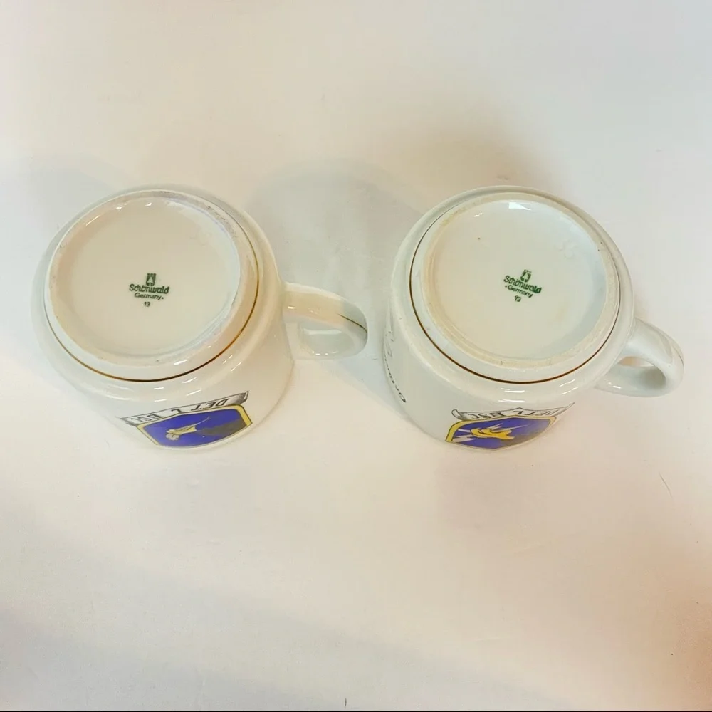Schonwald Germany Coffee Cup Set of 2 1970s Vintage